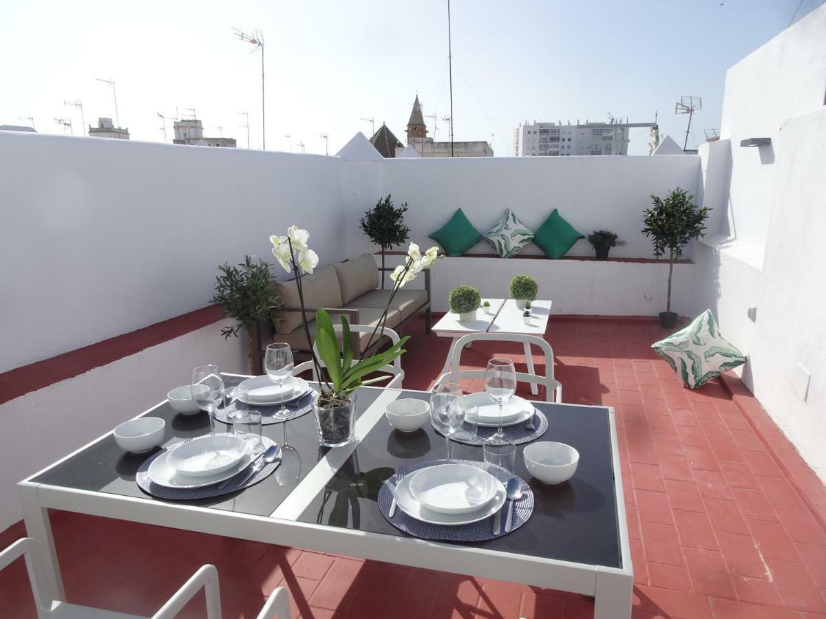 Atico Terraza Cadiz Centro Ascensor Playa De La Caleta Lägenhet Exteriör bild