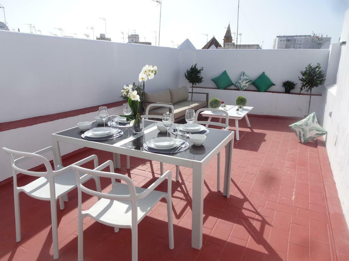 Atico Terraza Cadiz Centro Ascensor Playa De La Caleta Lägenhet Exteriör bild