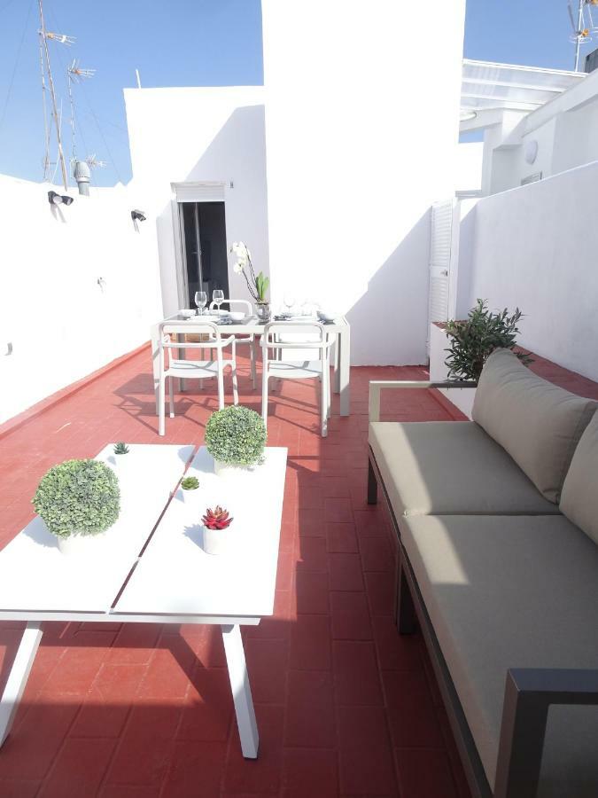 Atico Terraza Cadiz Centro Ascensor Playa De La Caleta Lägenhet Exteriör bild